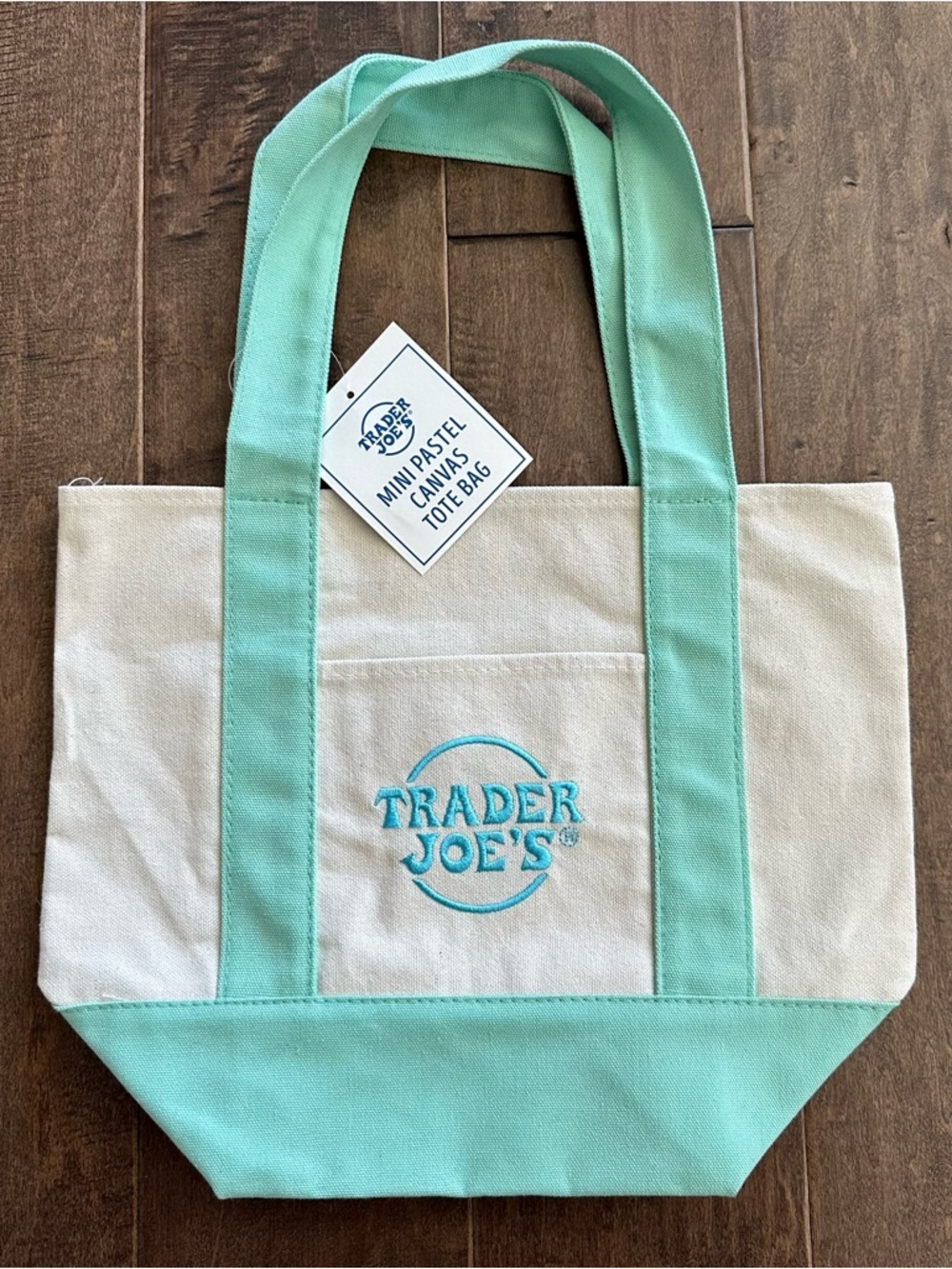 Trader Joe’s Mini Pastel Canvas Tote Bag